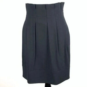 BcbgMaxazria skirt size 0 black 40% wool pencil avant garde career